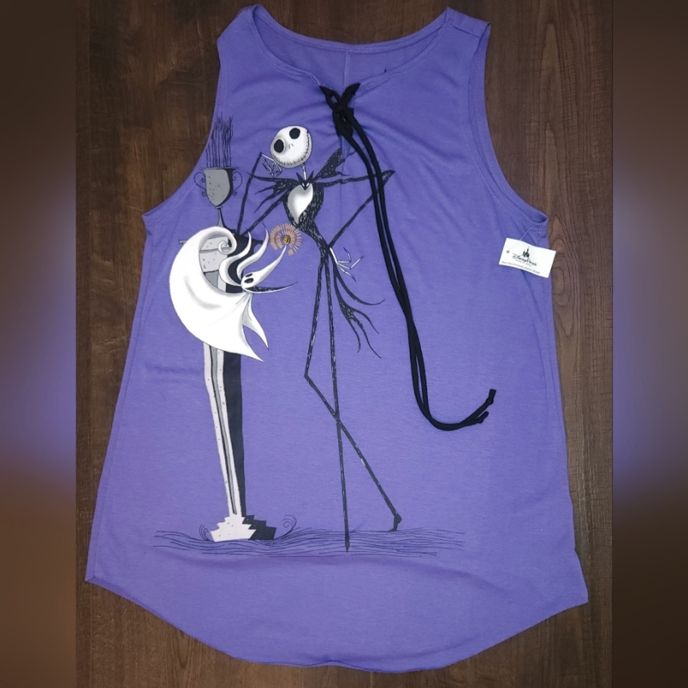 Disney Park Nightmare Before Christmas Jack Skellington & Zero Tank Top